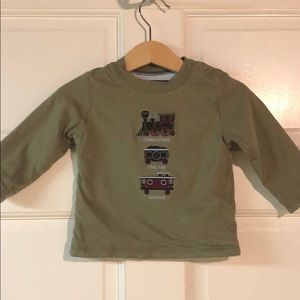 Janie and Jack reversible train shirt long sleeve